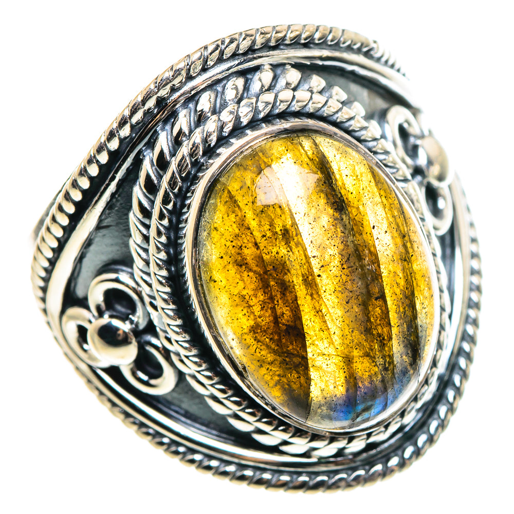 Labradorite Rings handcrafted by Ana Silver Co - RING95625
