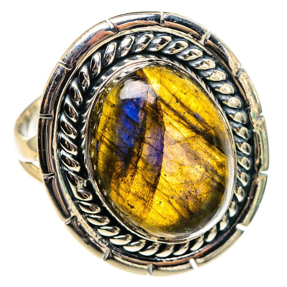 Labradorite Rings handcrafted by Ana Silver Co - RING95626