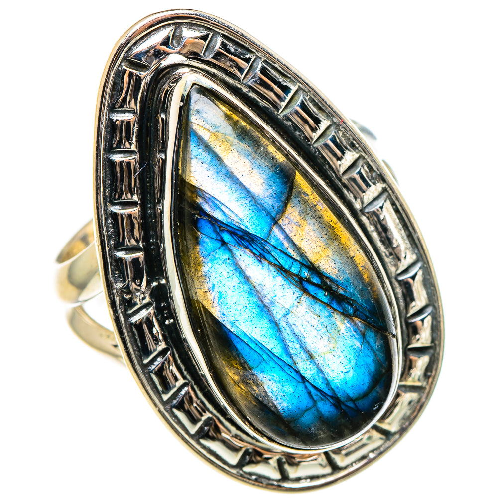 Labradorite Rings handcrafted by Ana Silver Co - RING95629 - Photo 2