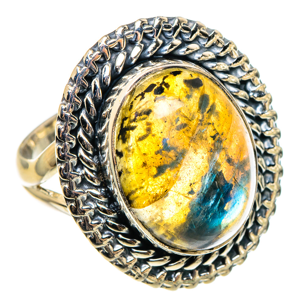 Labradorite Rings handcrafted by Ana Silver Co - RING95630