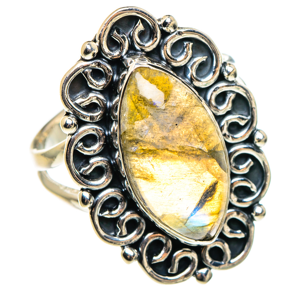 Labradorite Rings handcrafted by Ana Silver Co - RING95632 - Photo 2