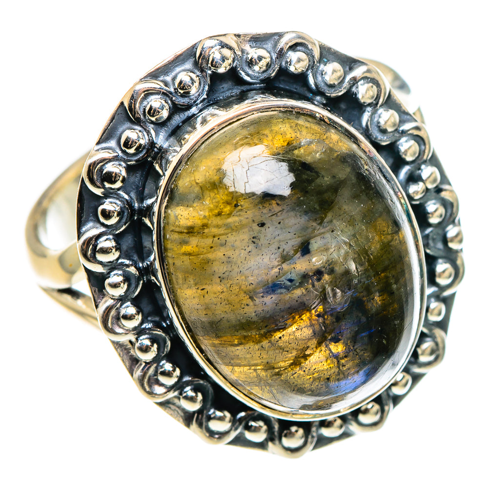 Labradorite Rings handcrafted by Ana Silver Co - RING95648