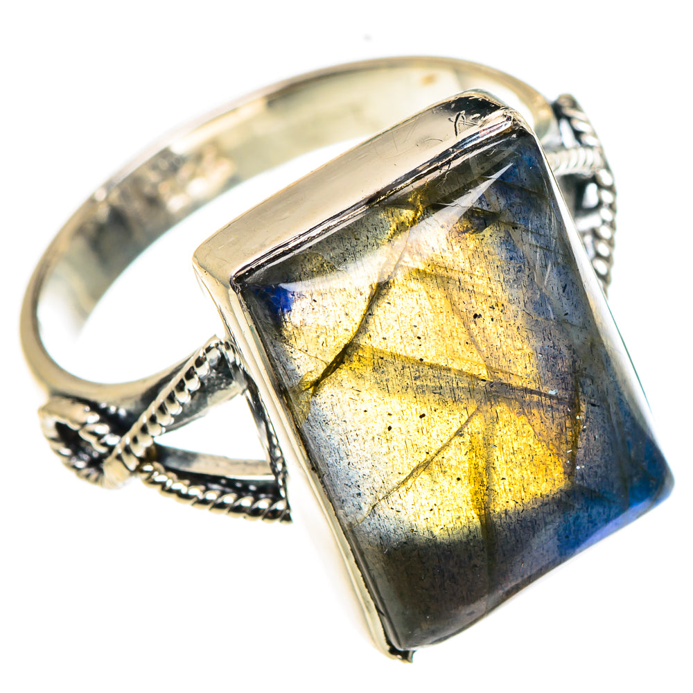 Labradorite Rings handcrafted by Ana Silver Co - RING95652