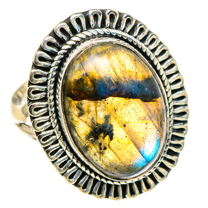 Labradorite Rings handcrafted by Ana Silver Co - RING95653