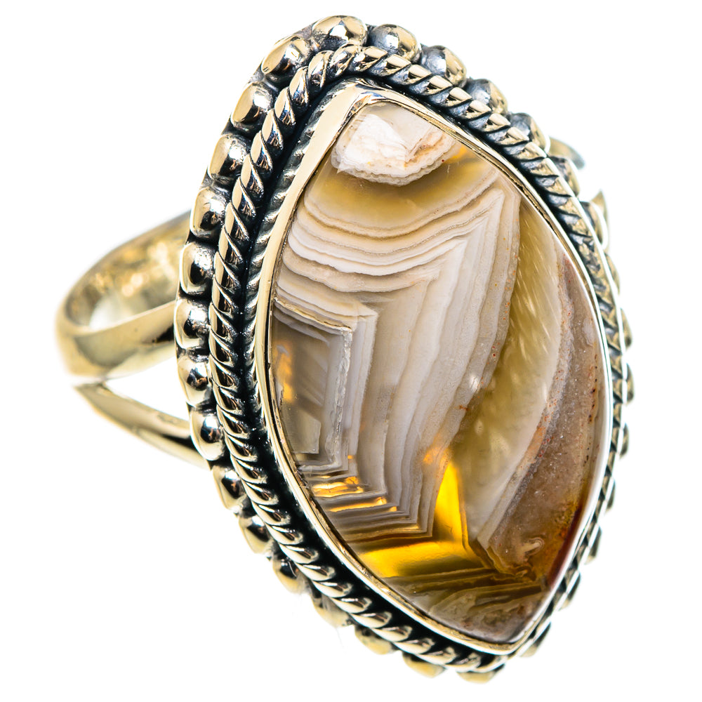 Laguna Lace Agate Rings handcrafted by Ana Silver Co - RING95660