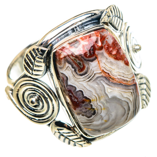Crazy Lace Agate Rings handcrafted by Ana Silver Co - RING95664