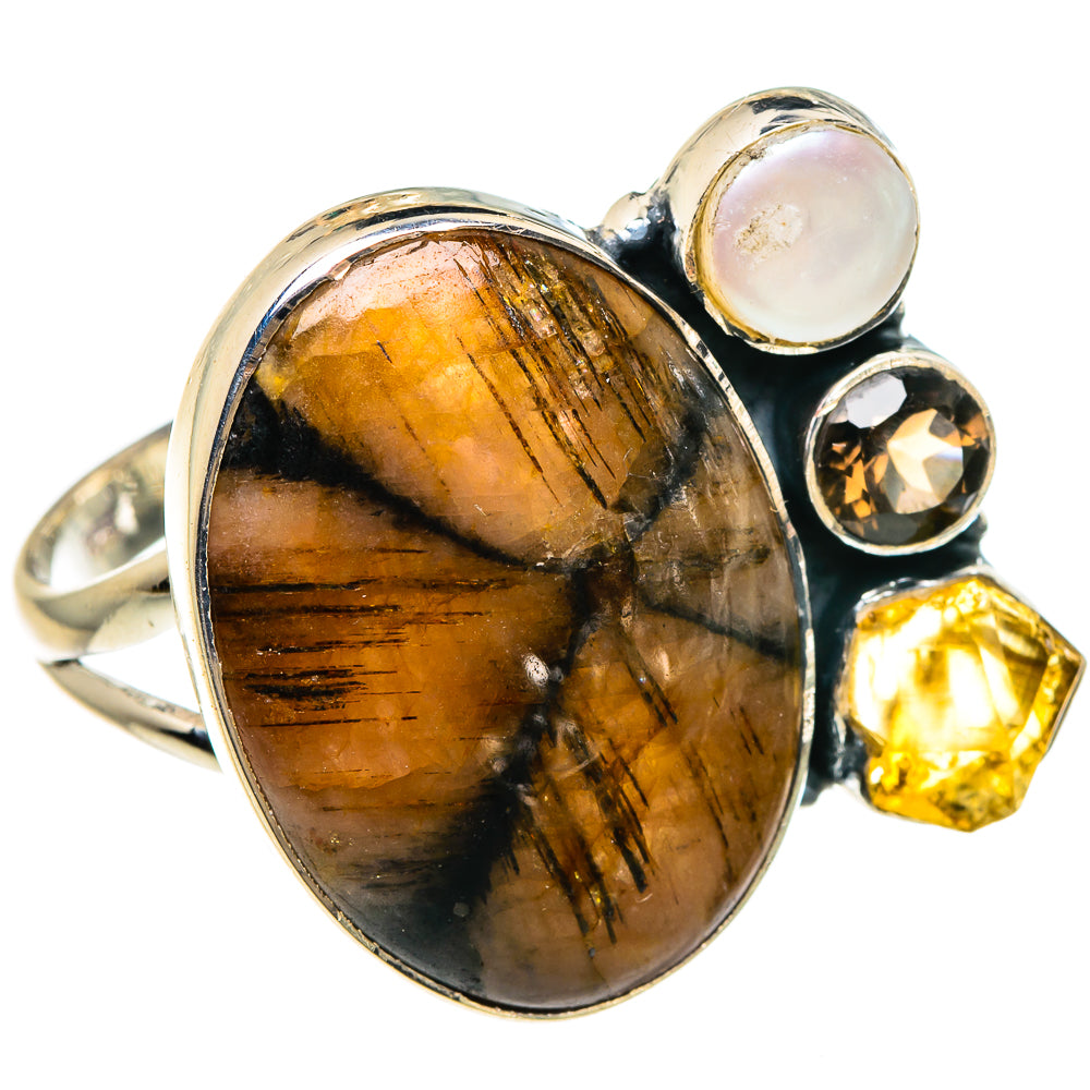 Chiastolite Rings handcrafted by Ana Silver Co - RING95667