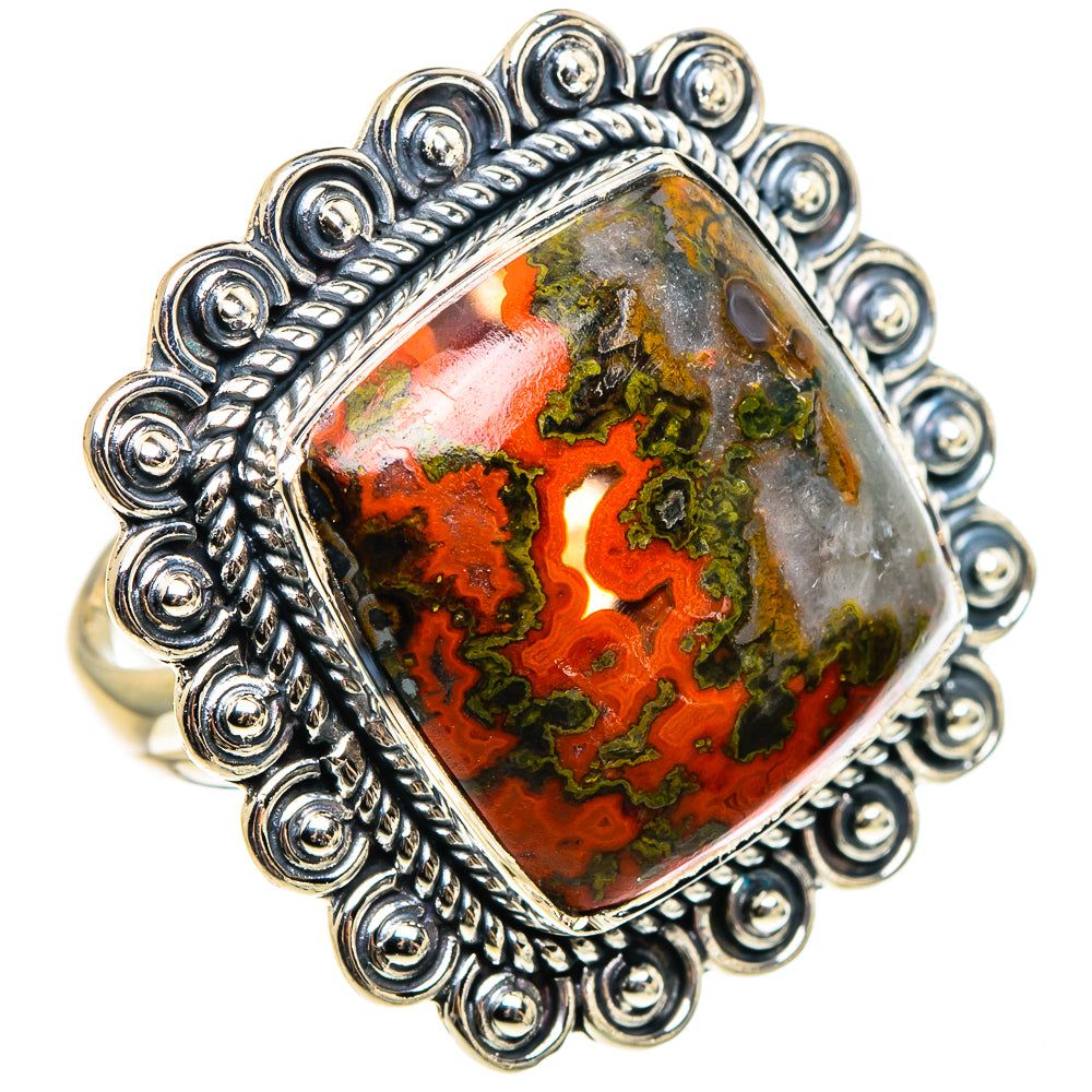 Morocco Agate Rings handcrafted by Ana Silver Co - RING95669 - Photo 2