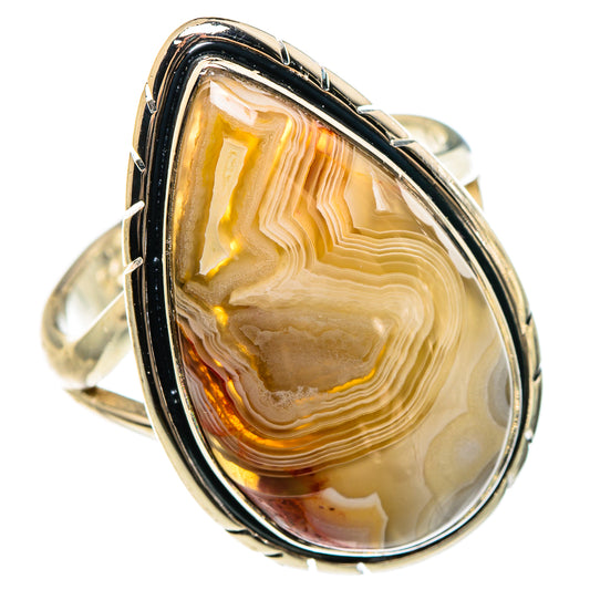 Laguna Lace Agate Rings handcrafted by Ana Silver Co - RING95672