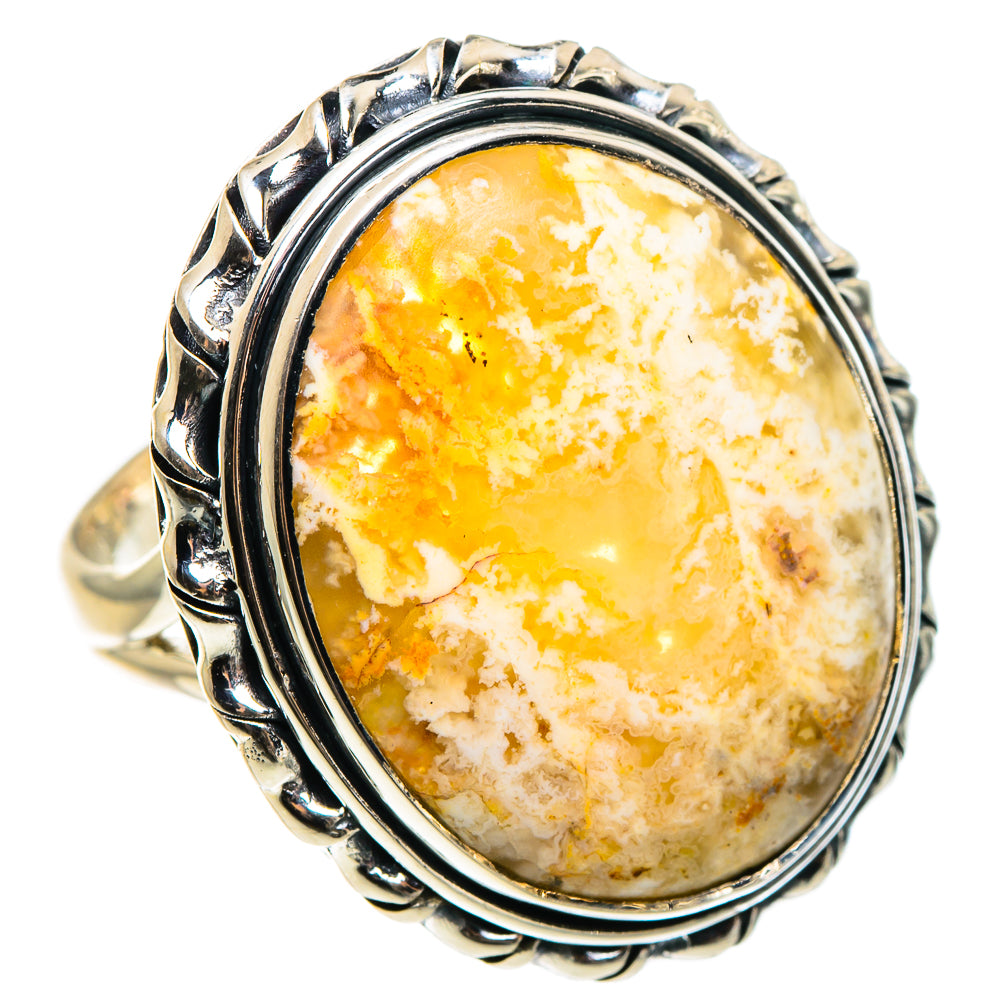 Plume Agate Rings handcrafted by Ana Silver Co - RING95673 - Photo 2