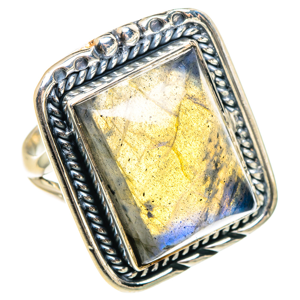 Labradorite Rings handcrafted by Ana Silver Co - RING95692