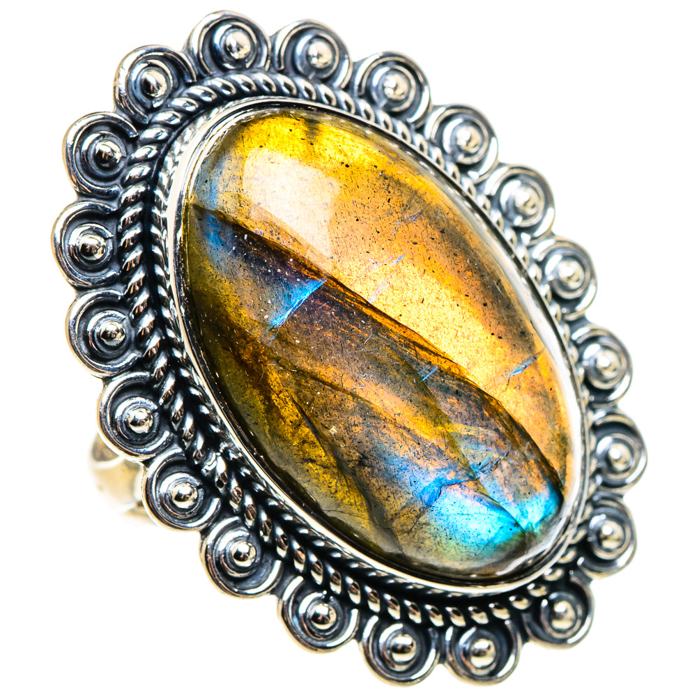 Labradorite Rings handcrafted by Ana Silver Co - RING95694