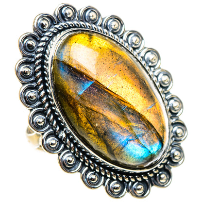 Labradorite Rings handcrafted by Ana Silver Co - RING95694