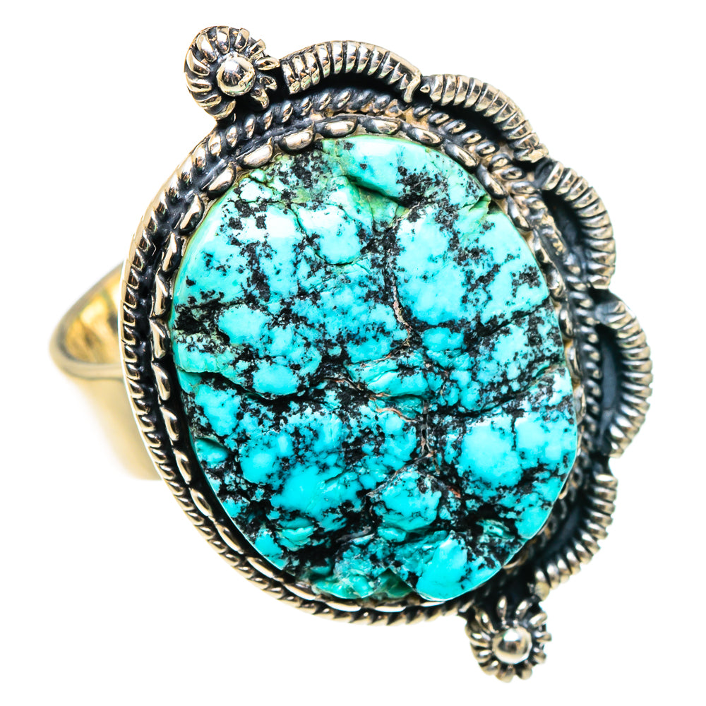 Tibetan Turquoise Rings handcrafted by Ana Silver Co - RING95695