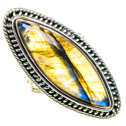 Labradorite Rings handcrafted by Ana Silver Co - RING95696