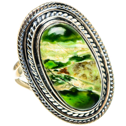 Australian Green Opal Rings handcrafted by Ana Silver Co - RING95702