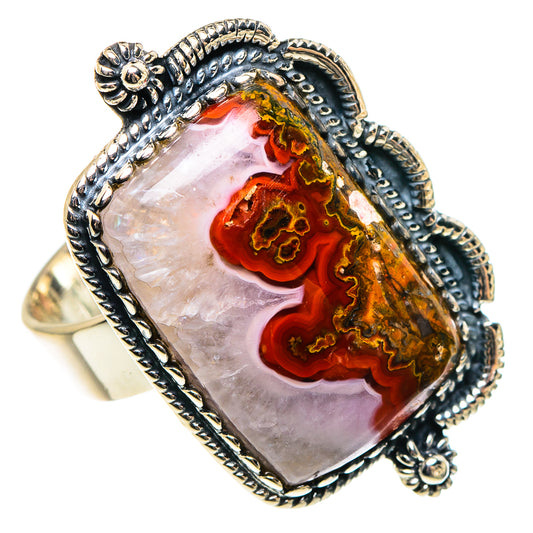 Crazy Lace Agate Rings handcrafted by Ana Silver Co - RING95707