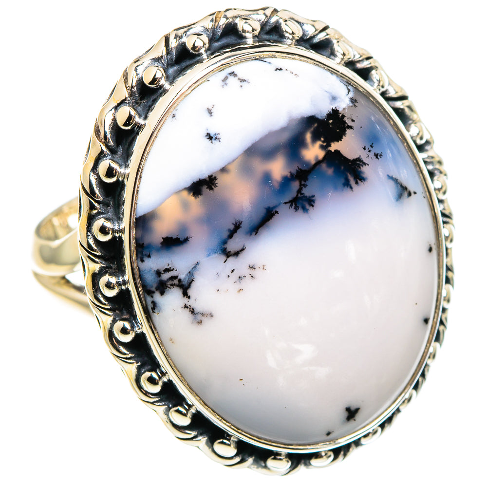 Dendritic Opal Rings handcrafted by Ana Silver Co - RING95732