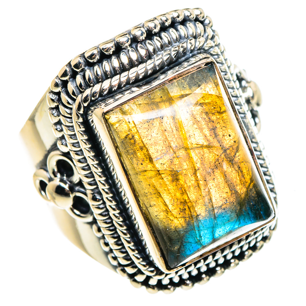 Labradorite Rings handcrafted by Ana Silver Co - RING95741