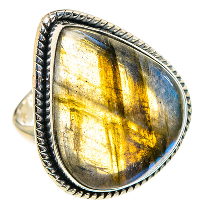 Labradorite Rings handcrafted by Ana Silver Co - RING95745