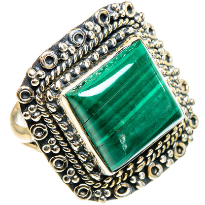Malachite Rings handcrafted by Ana Silver Co - RING95756