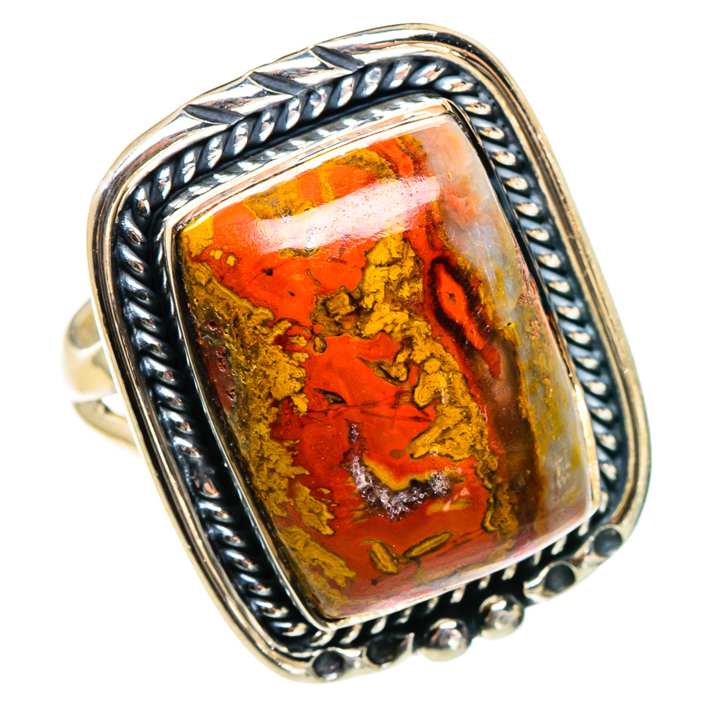 Morocco Agate Rings handcrafted by Ana Silver Co - RING95760 - Photo 2