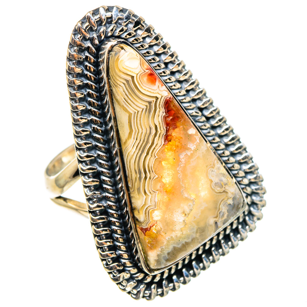 Laguna Lace Agate Rings handcrafted by Ana Silver Co - RING95764 - Photo 2