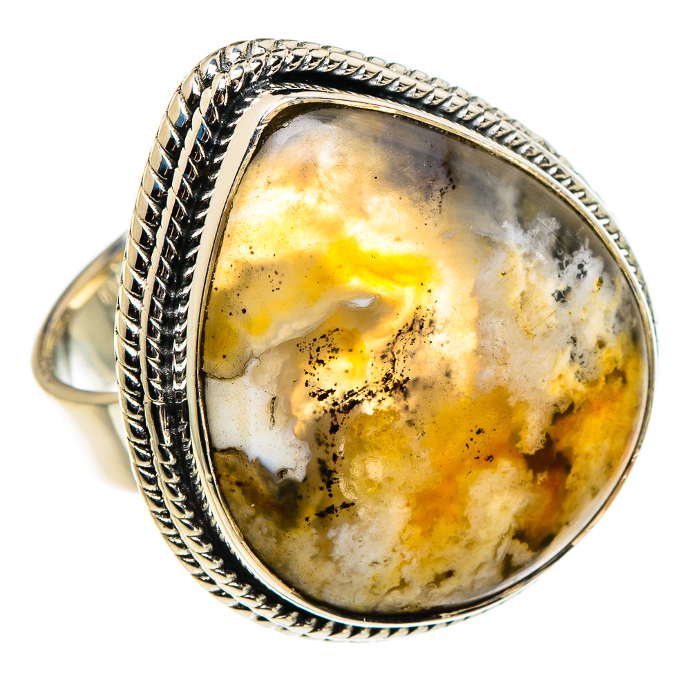Plume Agate Rings handcrafted by Ana Silver Co - RING95771