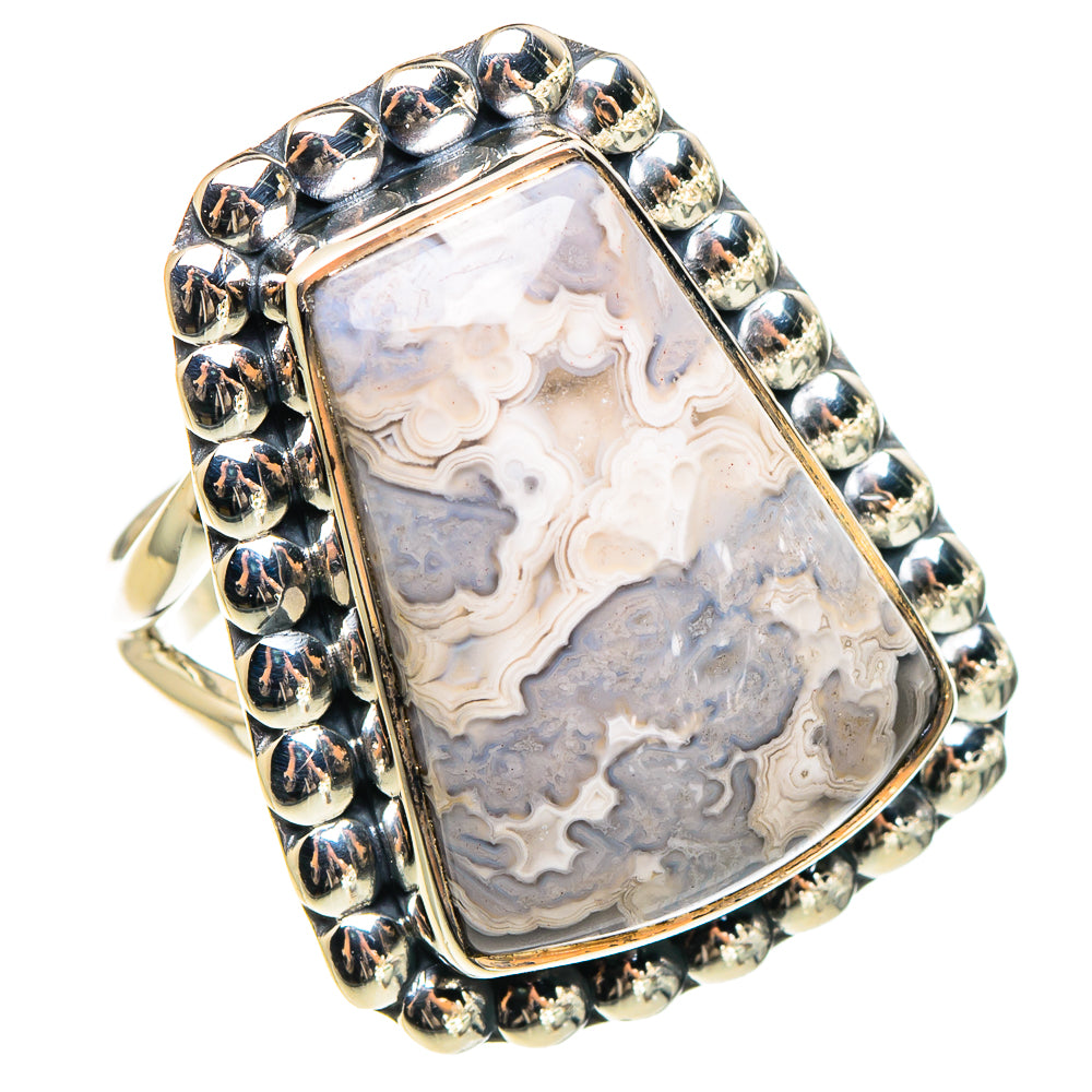 Laguna Lace Agate Rings handcrafted by Ana Silver Co - RING95780 - Photo 2