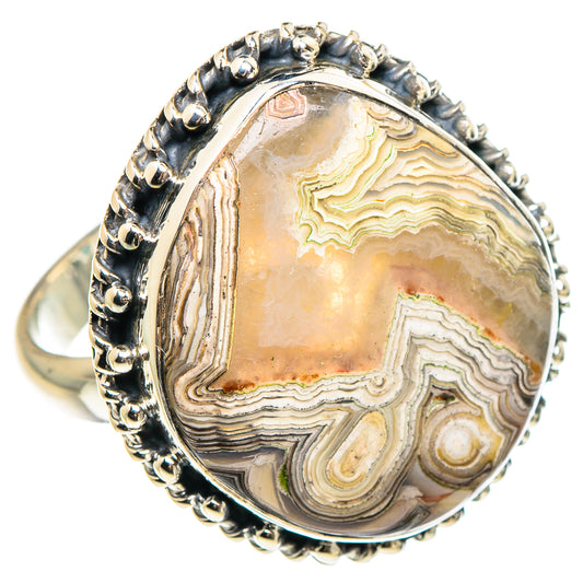 Laguna Lace Agate Rings handcrafted by Ana Silver Co - RING95781