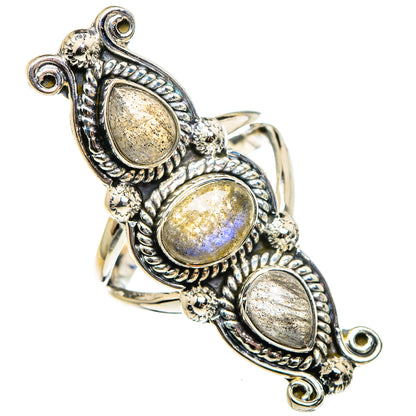 Labradorite Rings handcrafted by Ana Silver Co - RING95788