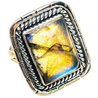 Labradorite Rings handcrafted by Ana Silver Co - RING95793