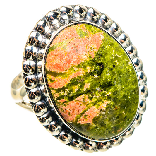 Unakite Rings handcrafted by Ana Silver Co - RING95800 - Photo 2
