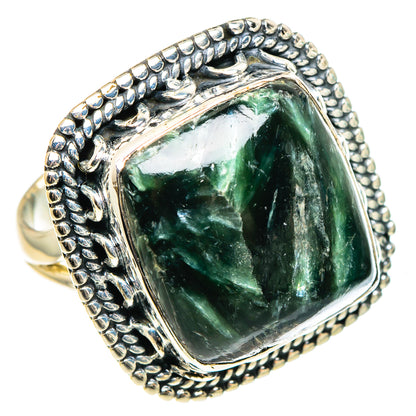 Seraphinite Rings handcrafted by Ana Silver Co - RING95804 - Photo 2