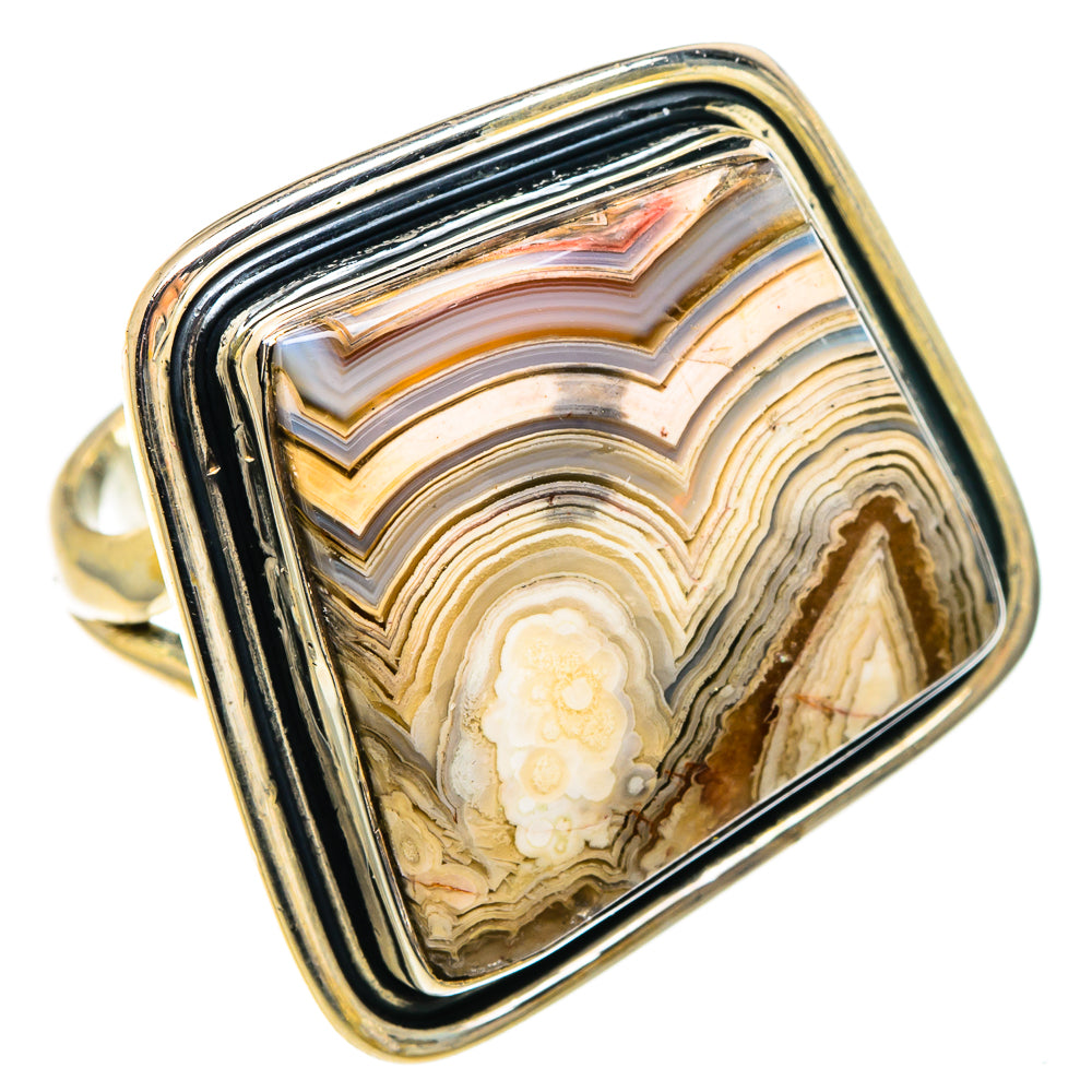 Laguna Lace Agate Rings handcrafted by Ana Silver Co - RING95821 - Photo 2