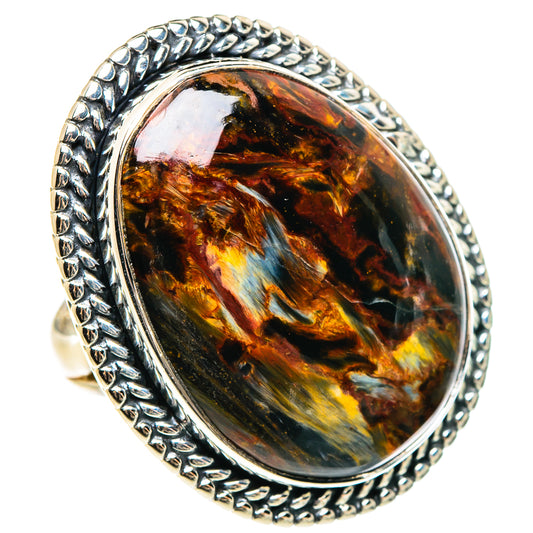Golden Pietersite Rings handcrafted by Ana Silver Co - RING95822