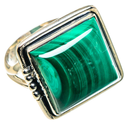 Malachite Rings handcrafted by Ana Silver Co - RING95832