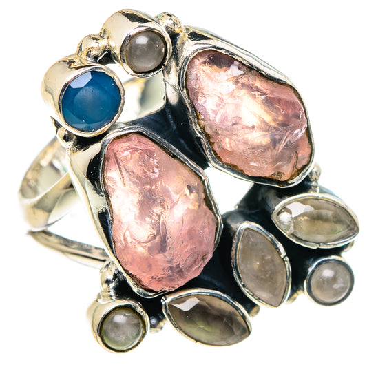 Rose Quartz, Chalcedony Rings handcrafted by Ana Silver Co - RING95837