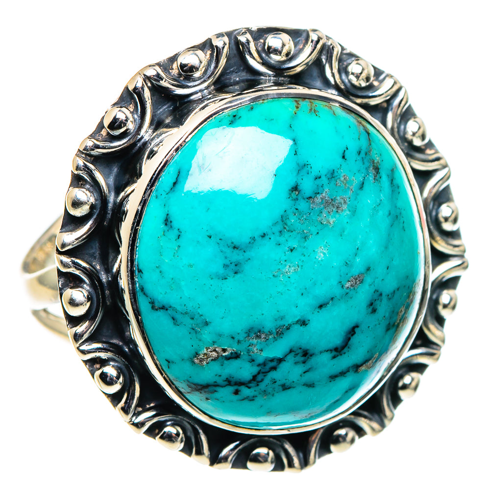 Tibetan Turquoise Rings handcrafted by Ana Silver Co - RING95854