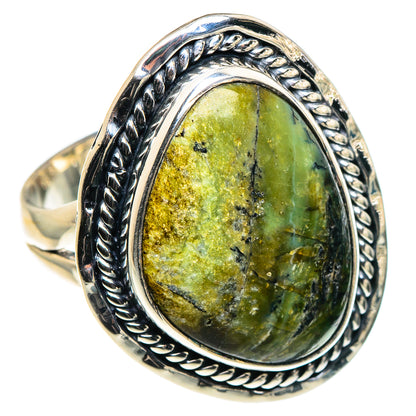 African Green Opal Rings handcrafted by Ana Silver Co - RING95858