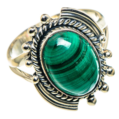 Malachite Rings handcrafted by Ana Silver Co - RING95859