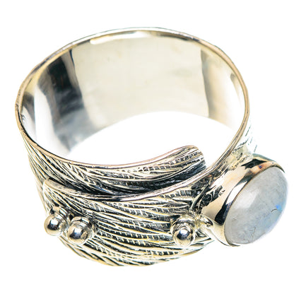 Rainbow Moonstone Rings handcrafted by Ana Silver Co - RING95890