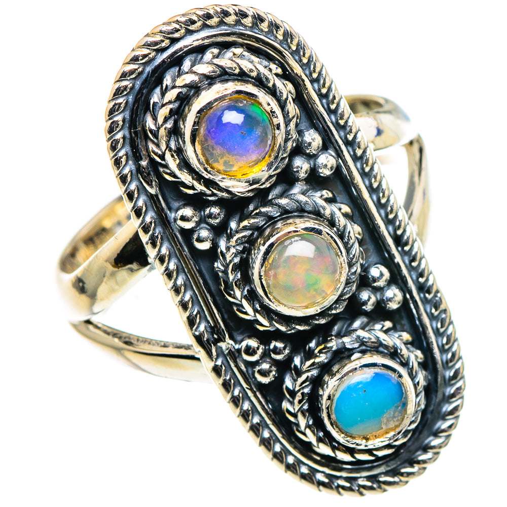 Ethiopian Opal Rings handcrafted by Ana Silver Co - RING95891