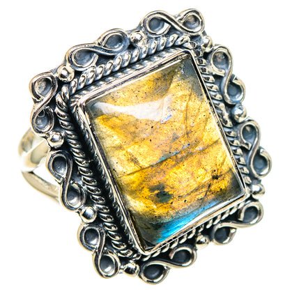 Labradorite Rings handcrafted by Ana Silver Co - RING95911 - Photo 2
