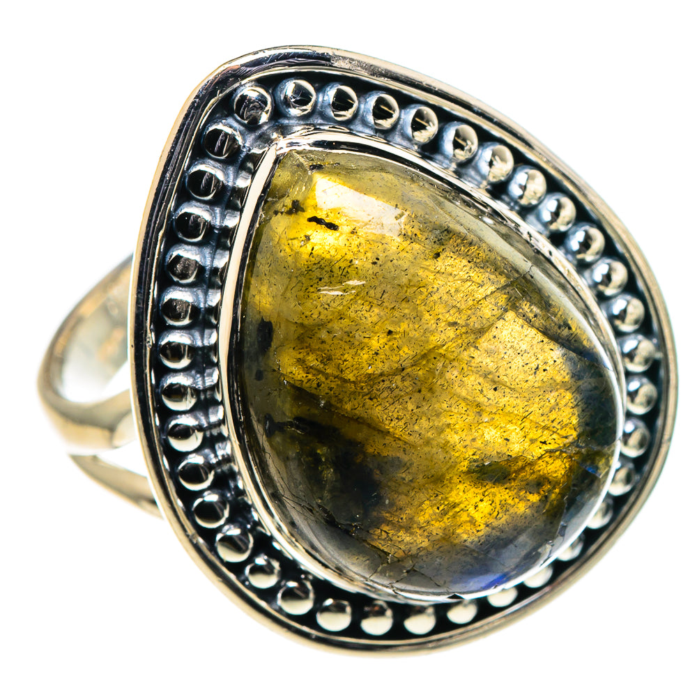 Labradorite Rings handcrafted by Ana Silver Co - RING95914 - Photo 2