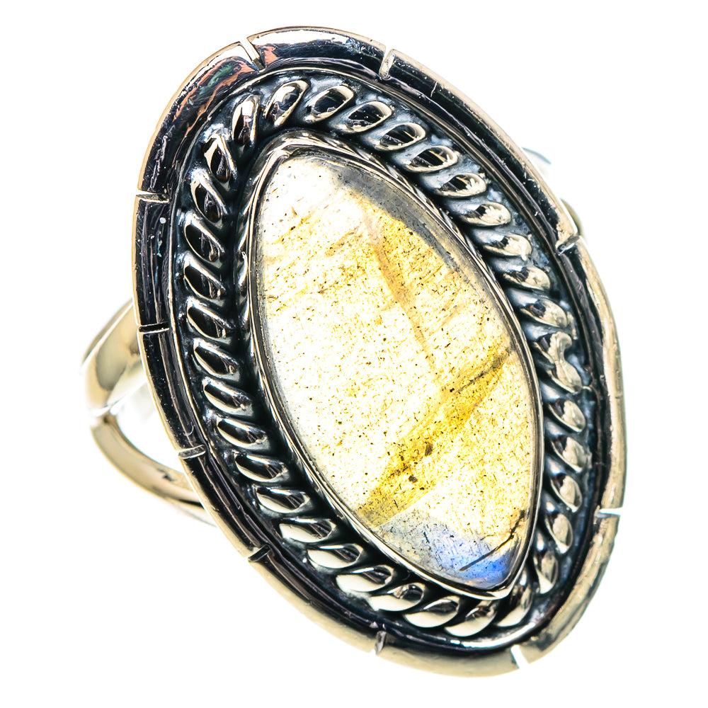 Labradorite Rings handcrafted by Ana Silver Co - RING95926