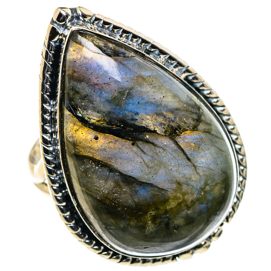 Labradorite Rings handcrafted by Ana Silver Co - RING95936