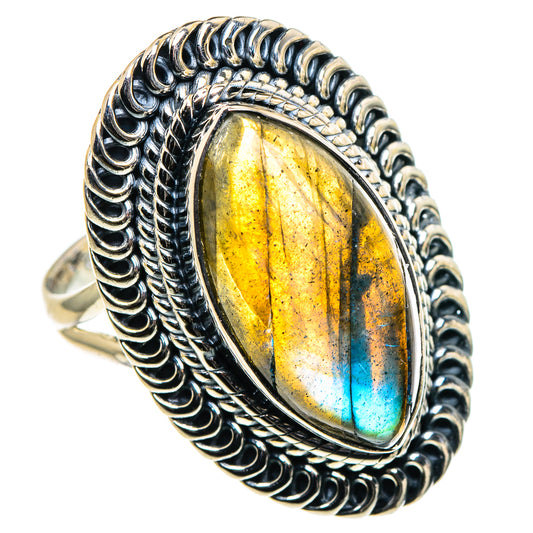 Labradorite Rings handcrafted by Ana Silver Co - RING95938