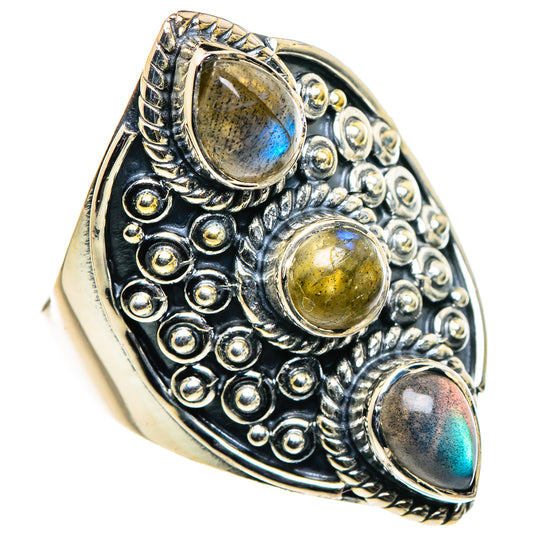 Labradorite Rings handcrafted by Ana Silver Co - RING95939
