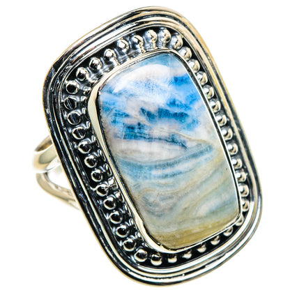 Blue Scheelite Rings handcrafted by Ana Silver Co - RING95941 - Photo 2